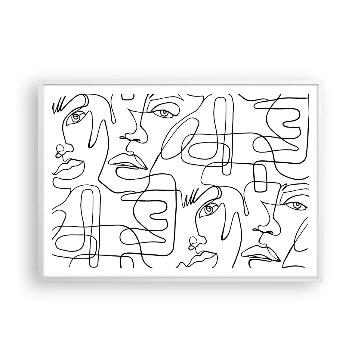 Affisch i vit ram - I trassliga känslor - 100x70 cm