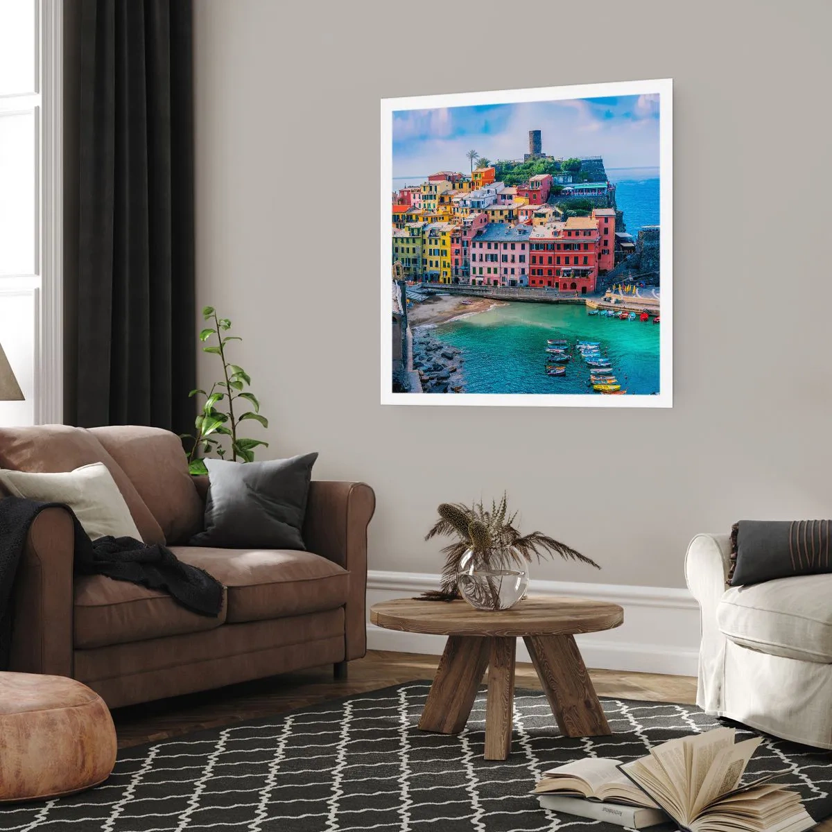 Affisch - Magisk stad i Medelhavet - 60x60 cm