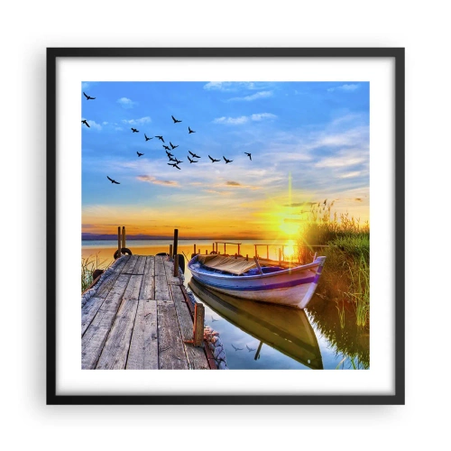 Affisch i svart ram - Adjö, vi ses imorgon - 50x50 cm