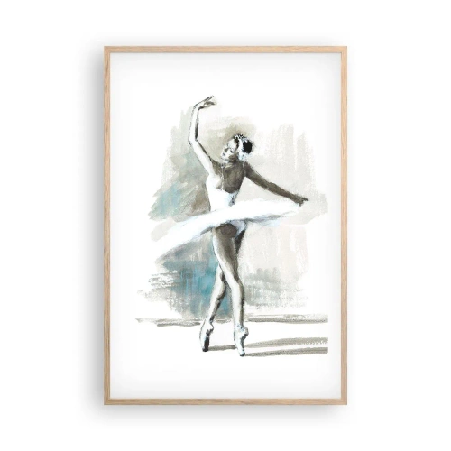 Affisch i ram av ljusek - Förtrollad i en svan - 61x91 cm