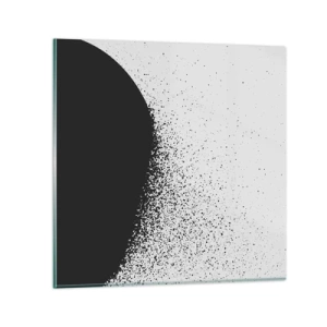 Glastavla - Bild på glas - Partiklarnas rörelse - 30x30 cm