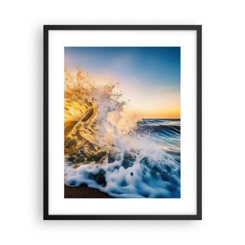 Affisch i svart ram - Lek i sanden - 40x50 cm