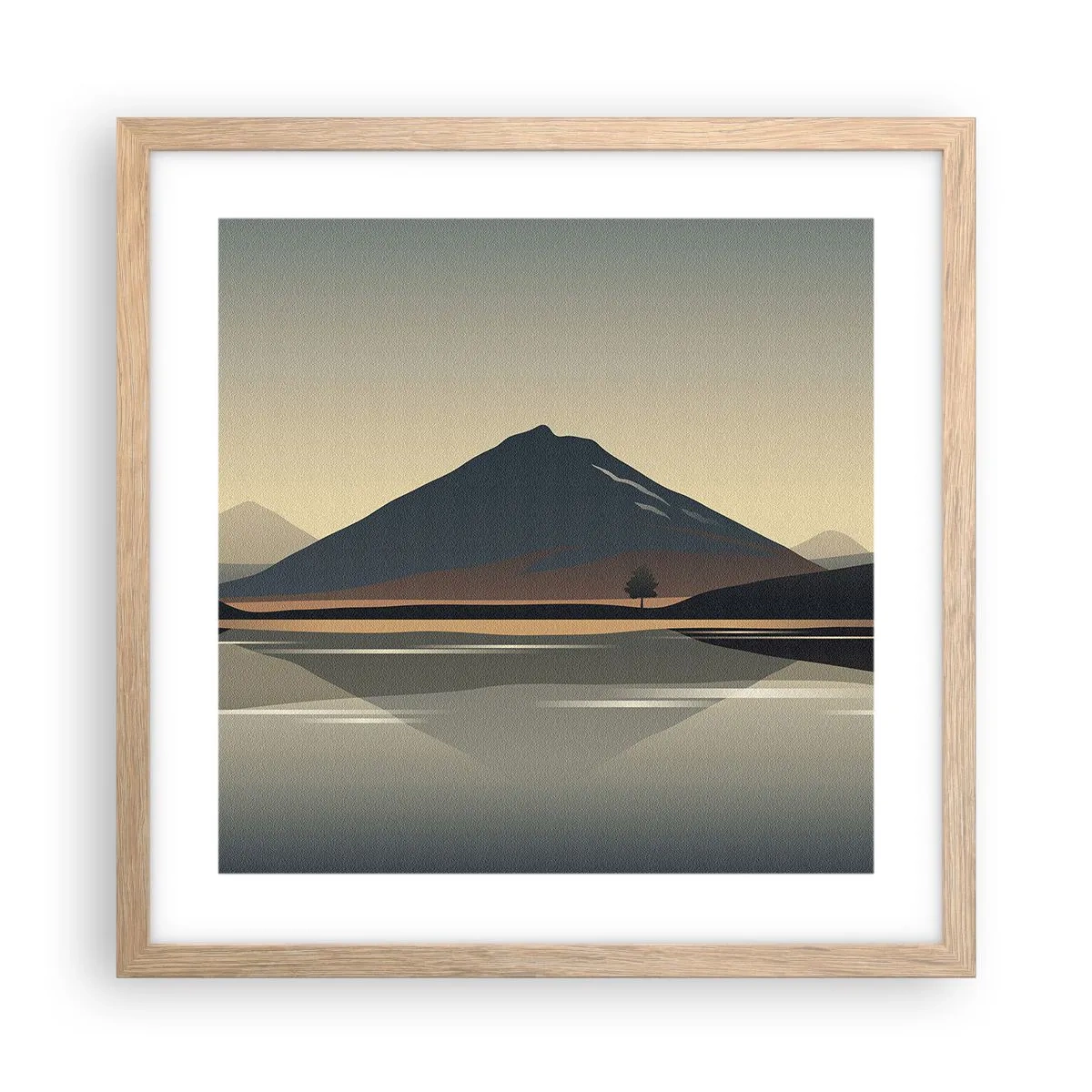 Affisch i ram av ljusek - Spegelbild - 40x40 cm