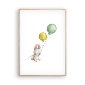 Affisch i ram av ljusek - Jag flyger med! - 70x100 cm