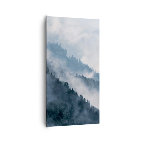 Canvastavla - Bild på duk - Fjällens mystik - 65x120 cm