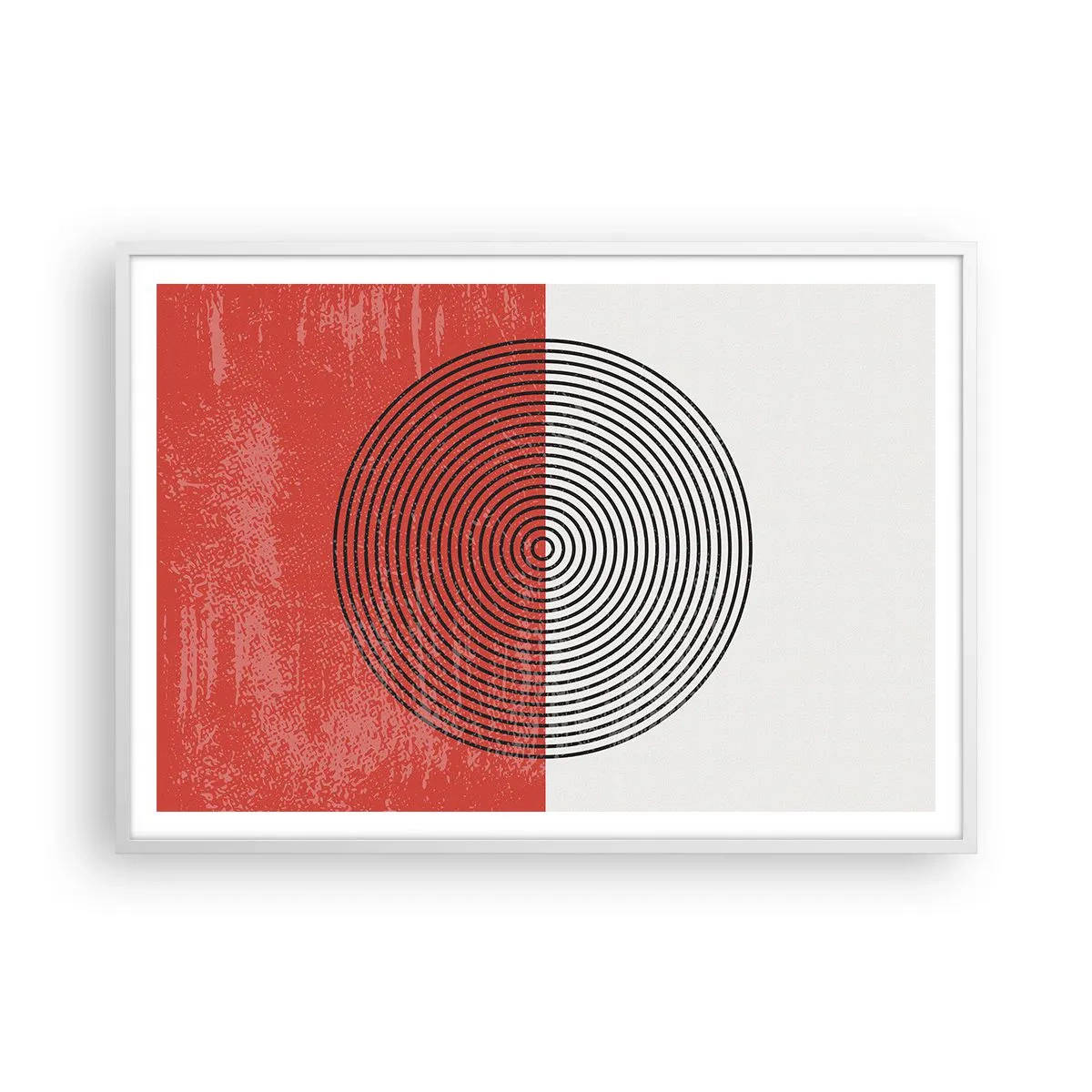 Affisch i vit ram - Mitt i prick - 100x70 cm