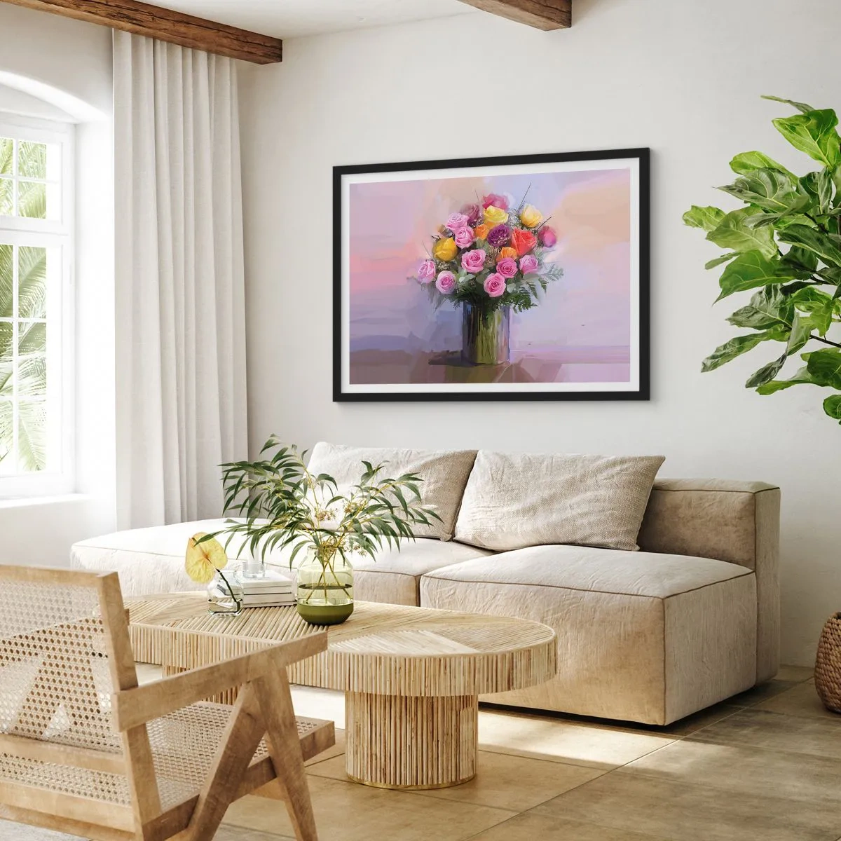 Affisch i svart ram - Stoppad skönhet - 100x70 cm