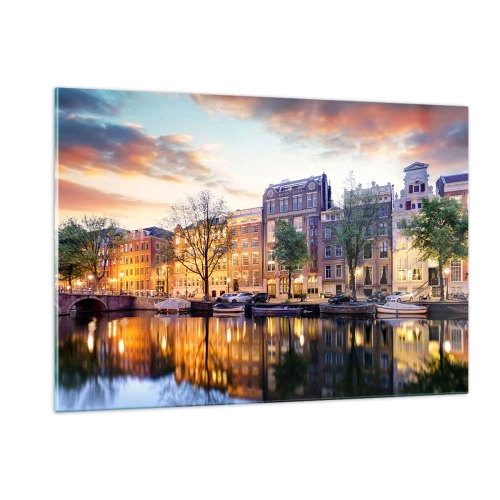 Glastavla - Bild på glas - Återhållsam och lugn holländsk skönhet - 120x80 cm