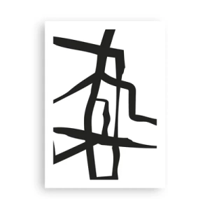 Affisch - Svartvit konstruktion - 50x70 cm