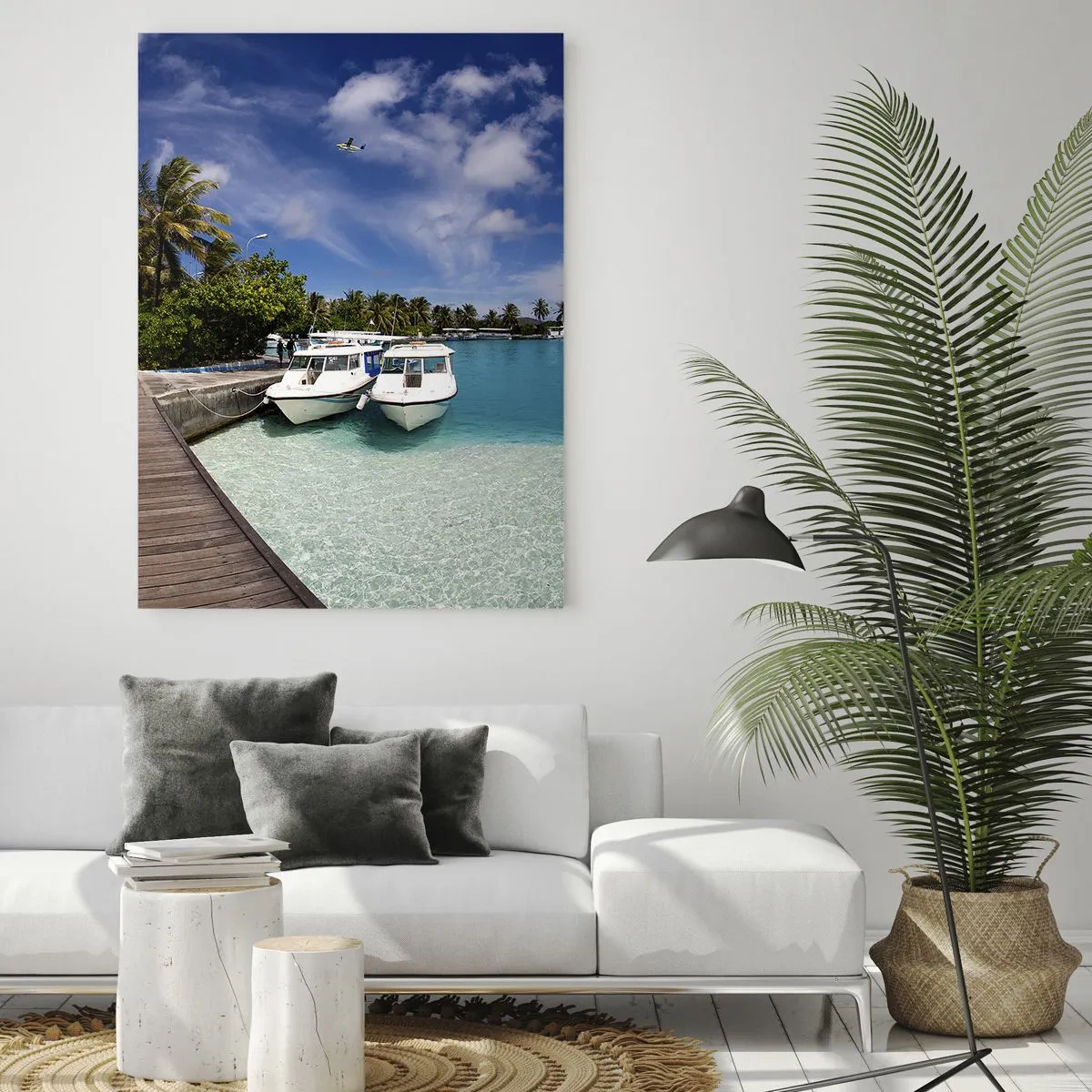 Glastavla - Bild på glas - Paradiset finns - 50x70 cm