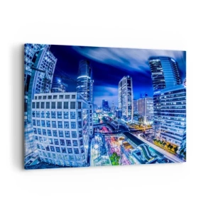 Canvastavla - Bild på duk - Stadens nattrytmer - 100x70 cm