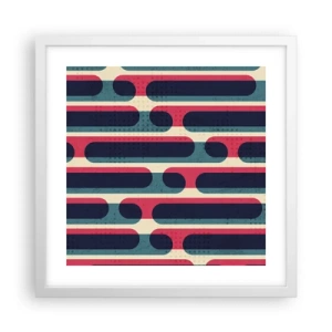 Affisch i vit ram - In och framåt - 40x40 cm