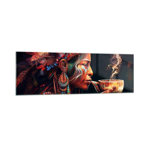 Glastavla - Bild på glas - En magisk ritual - 160x50 cm