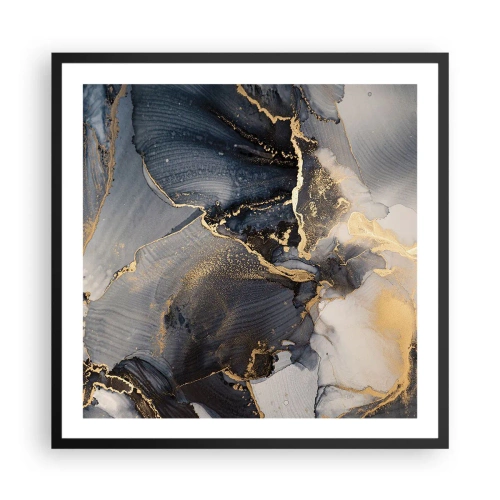 Affisch i svart ram - En stens liv - 60x60 cm