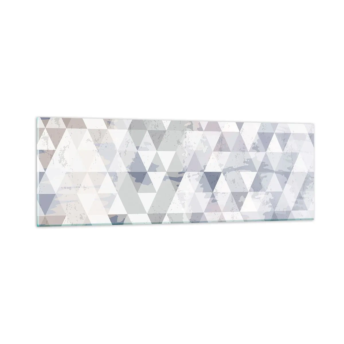 Glastavla - Bild på glas - Trianglar - 90x30 cm