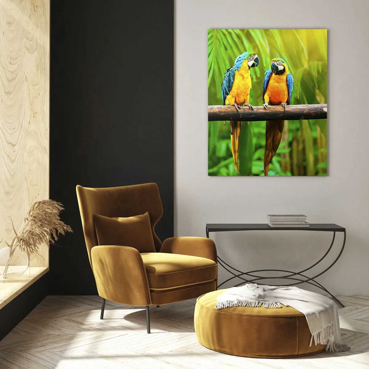 Glastavla - Bild på glas - Har du hört att hon...? - 50x70 cm