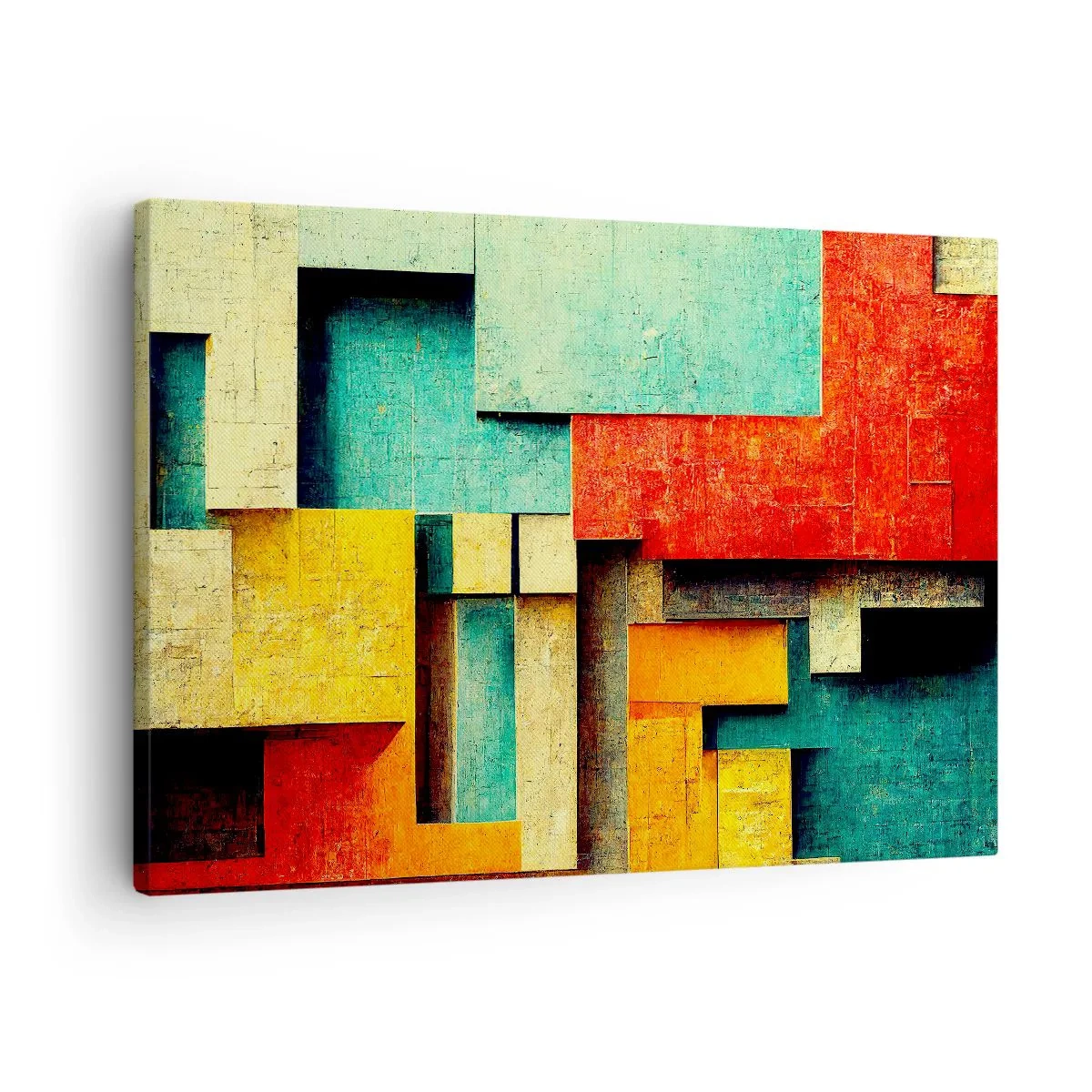 Canvastavla - Bild på duk - Festival av räta vinklar - 70x50 cm