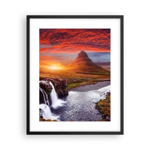 Affisch i svart ram - Utsikt över Midgård - 40x50 cm