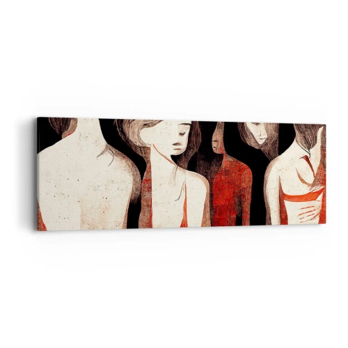 Canvastavla - Bild på duk - Madonnor av mörker - 90x30 cm