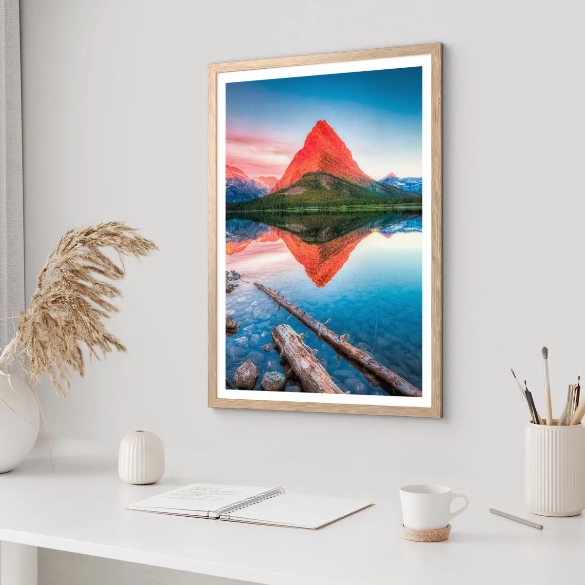 Affisch i ram av ljusek - Glöd och kyla - 50x70 cm