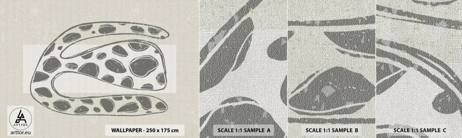 Provbit av fototapet Premium Canvas - En bisarr varelse - Boho, Minimalism, Ljus - 100x30 cm