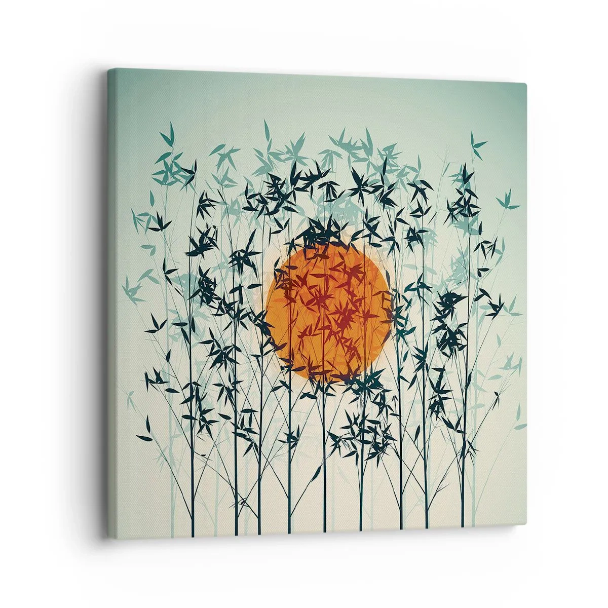Canvastavla - Bild på duk - Japansk sol - 30x30 cm