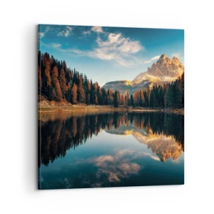 Canvastavla - Bild på duk - Dubbelt landskap - 60x60 cm