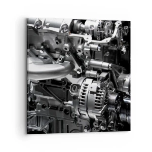 Canvastavla - Bild på duk - Stål, vacker, stark - 70x70 cm