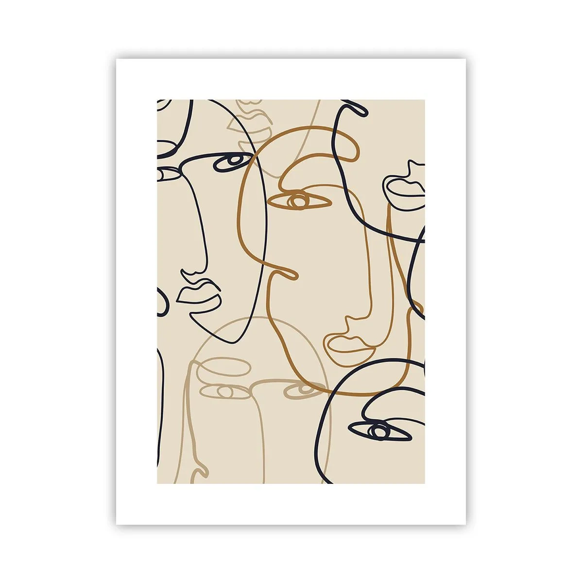 Affisch - Mångfaldigad porträtt - 30x40 cm