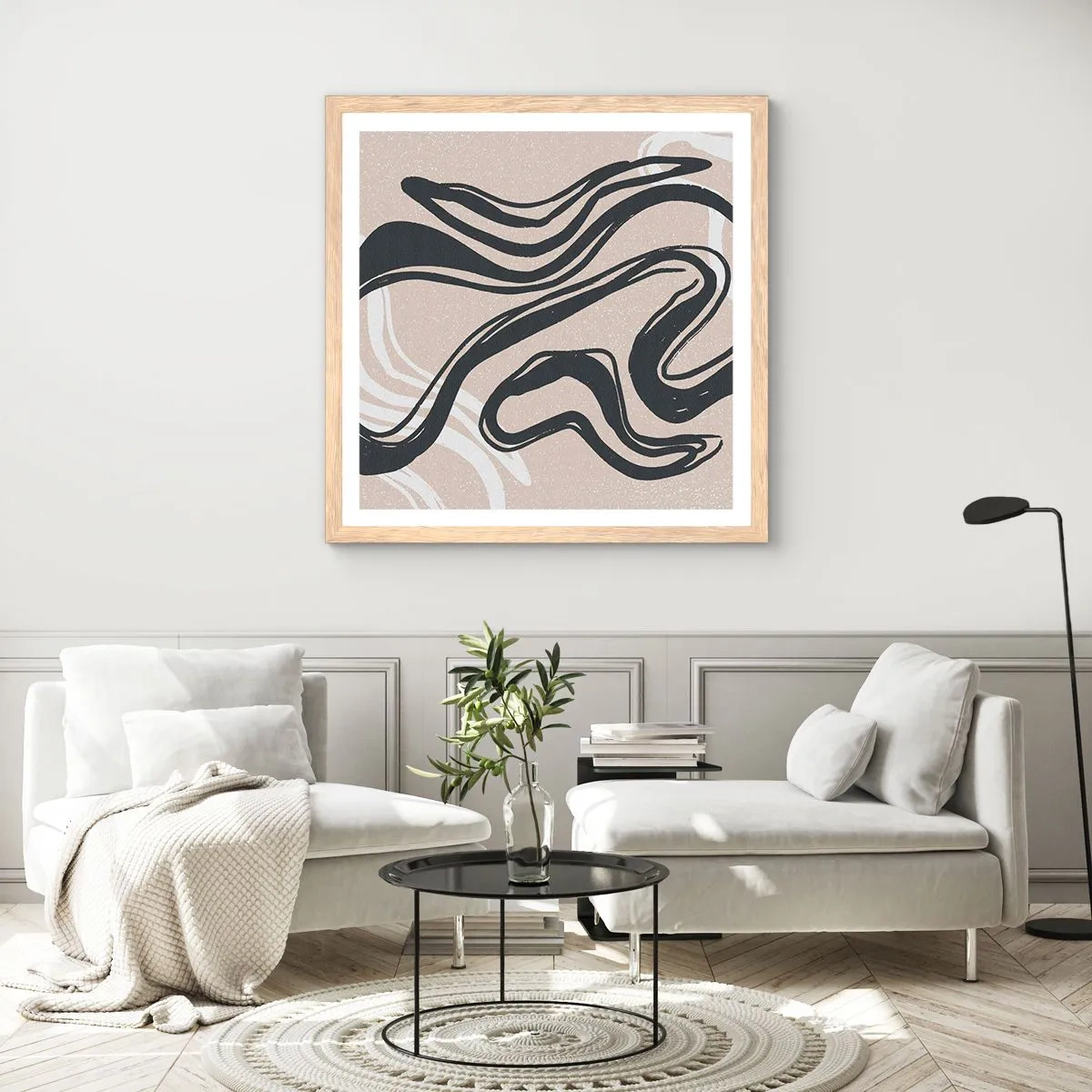 Affisch i ram av ljusek - Mångfaldigt uttryck - 60x60 cm