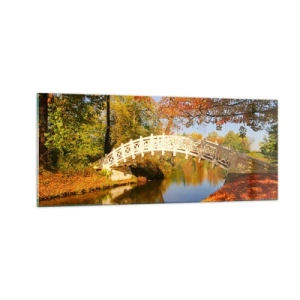 Glastavla - Bild på glas - På suckarnas vita bro - 100x40 cm