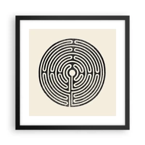 Affisch i svart ram - Mystisk ordning - 40x40 cm
