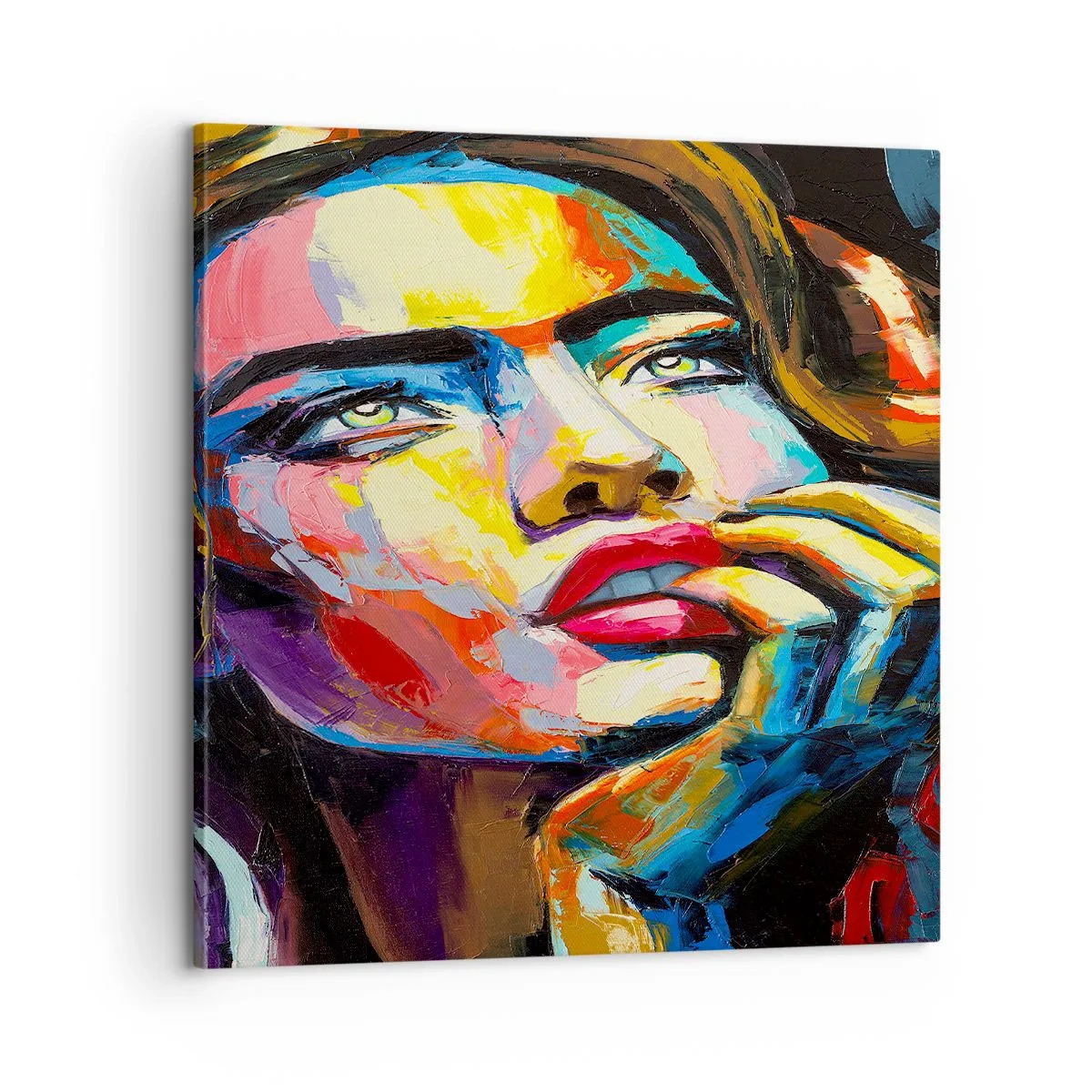 Canvastavla - Bild på duk - Drömmar seglar i himlen som fåglar - 60x60 cm