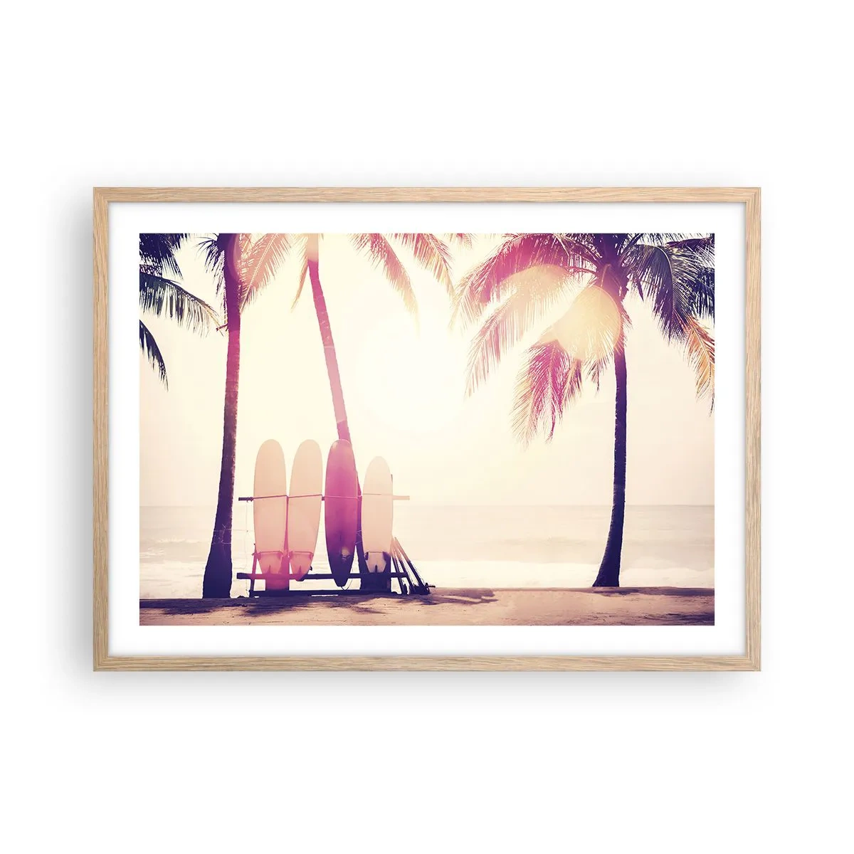 Affisch i ram av ljusek - Det blir en underbar dag - 70x50 cm