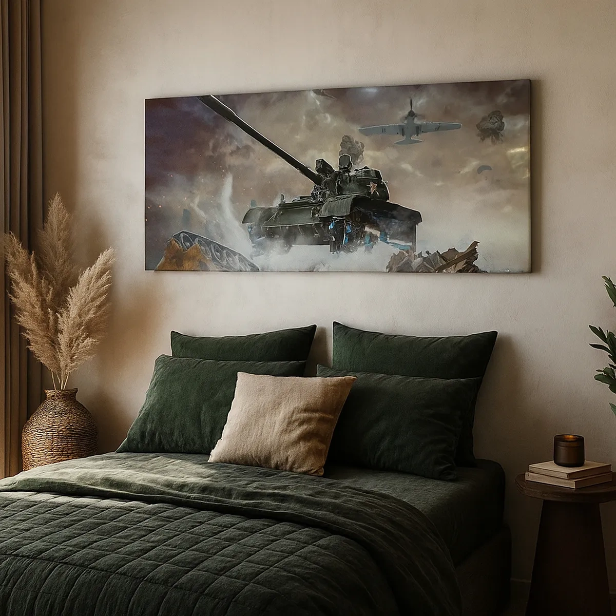 Canvastavla - Bild på duk - Slaget är hemskt och vackert - 30x30 cm