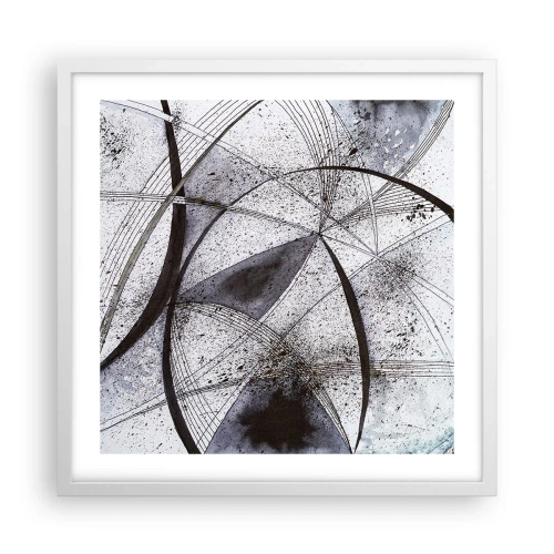 Affisch i vit ram - Futuristisk fantasi - 50x50 cm