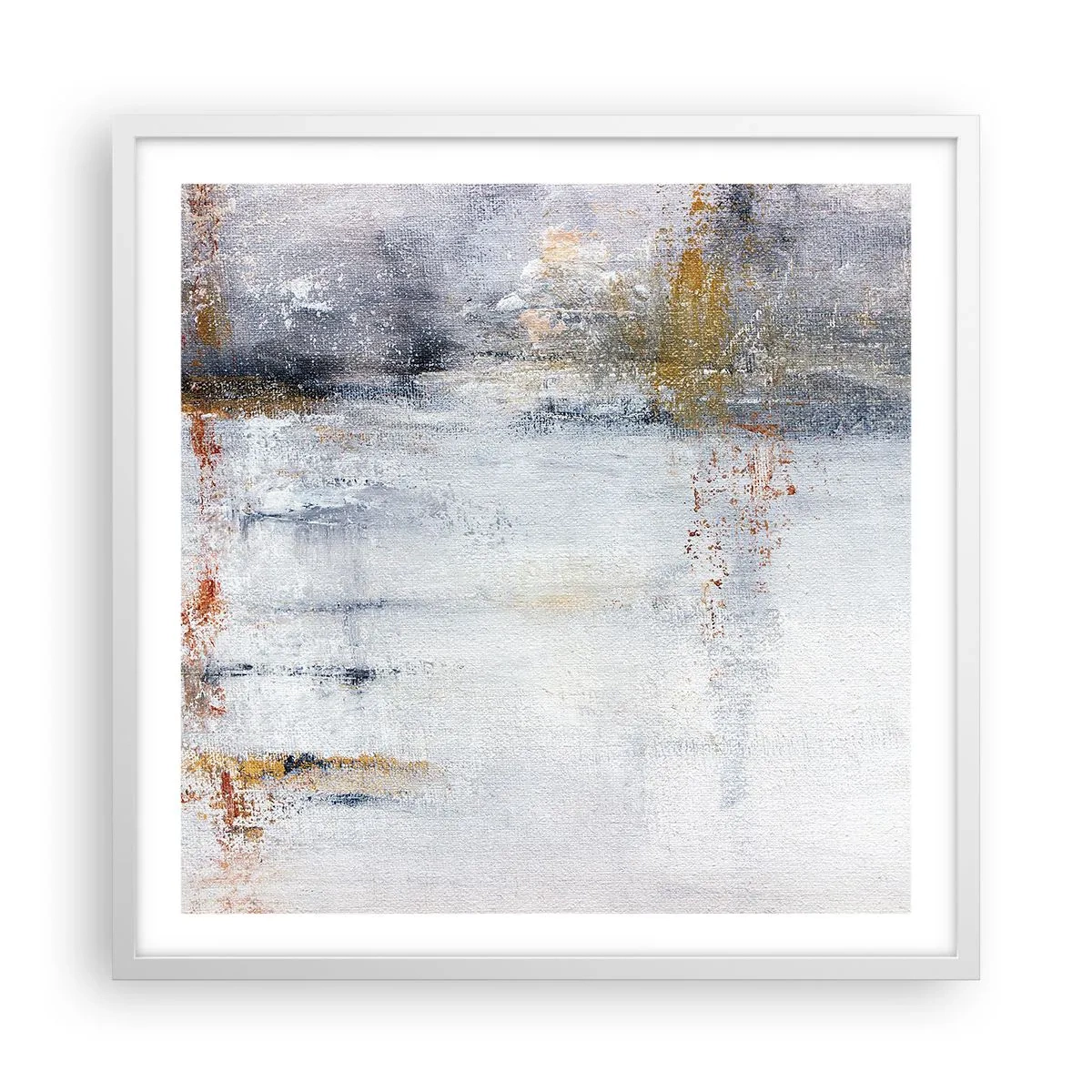 Affisch i vit ram - Bakom luftridån - 60x60 cm