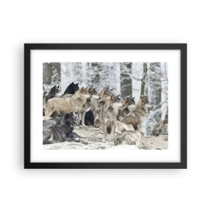 Affisch i svart ram - Familj och vänner - 40x30 cm