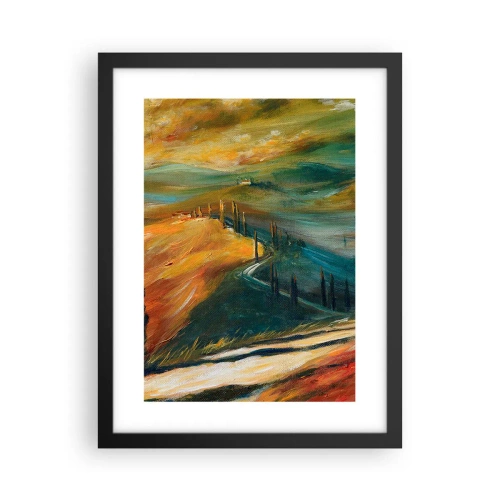 Affisch i svart ram - Toskanskt landskap - 30x40 cm