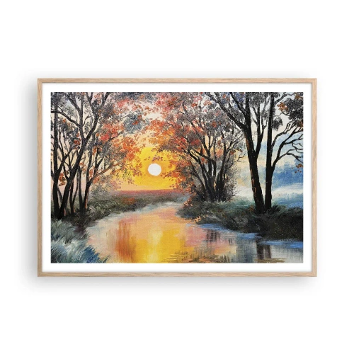 Affisch i ram av ljusek - Höststämning - 100x70 cm