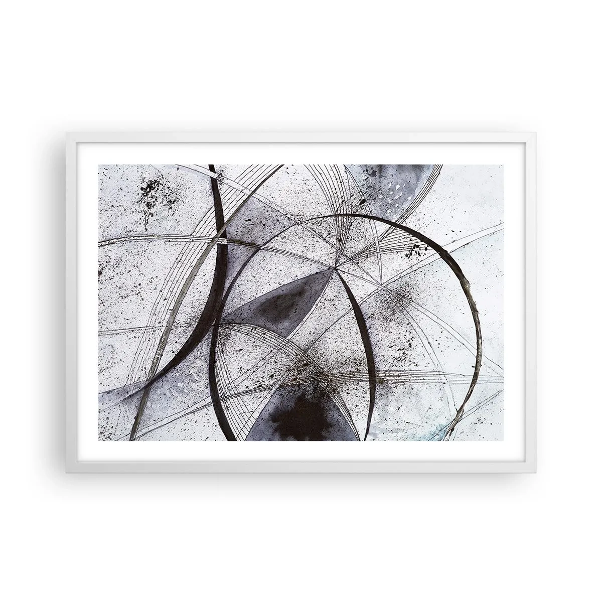Affisch i vit ram - Futuristisk fantasi - 70x50 cm