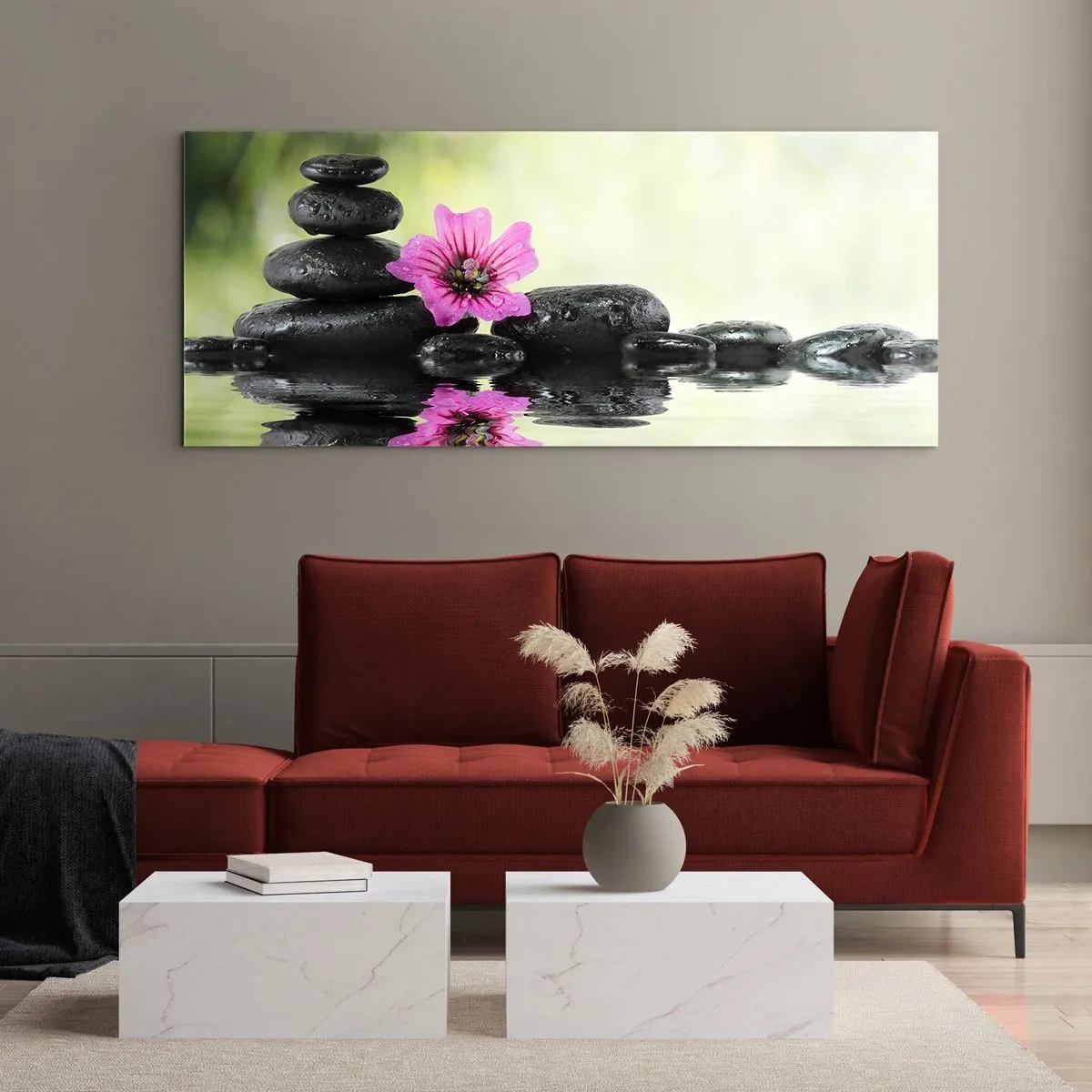 Glastavla - Bild på glas - Tid för själen - 160x50 cm