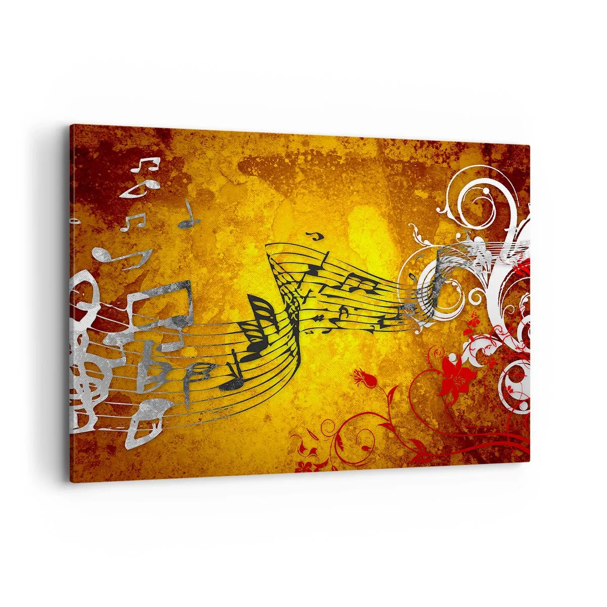 Canvastavla - Bild på duk - Låt musiken flyta - 100x70 cm