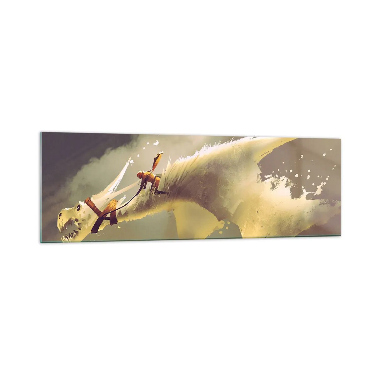 Glastavla - Bild på glas - Rädda världen - 160x50 cm