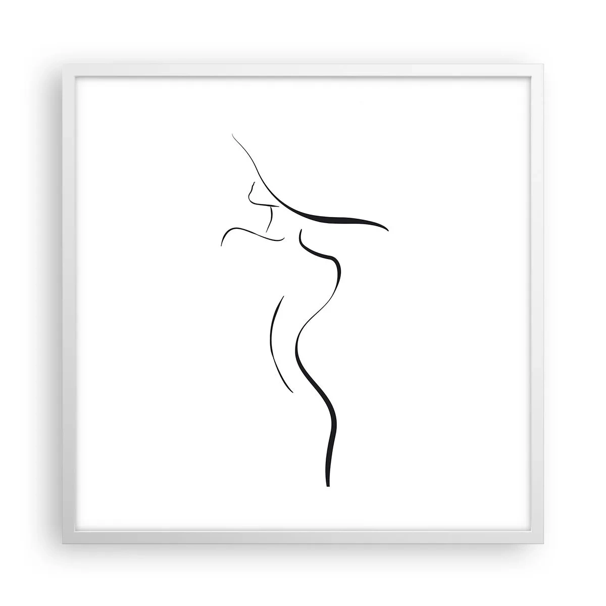Affisch i vit ram - Svårfångad som en våg - 60x60 cm
