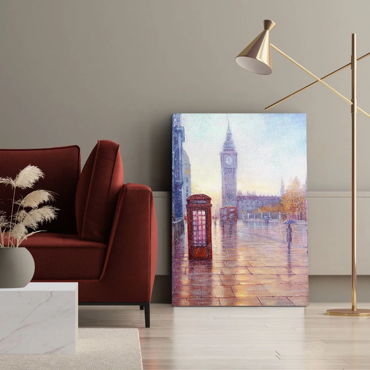 Canvastavla - Bild på duk - Höstdag i London - 50x70 cm