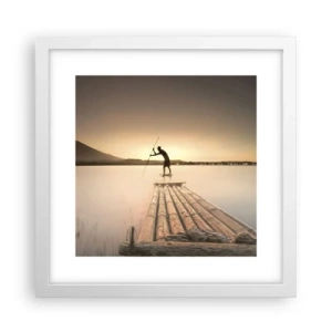 Affisch i vit ram - Före avkoppling - 30x30 cm