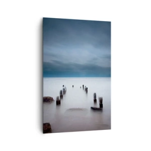 Canvastavla - Bild på duk - Fundersam sjö - 80x120 cm