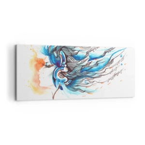 Canvastavla - Bild på duk - Låt musiken spela - 100x40 cm
