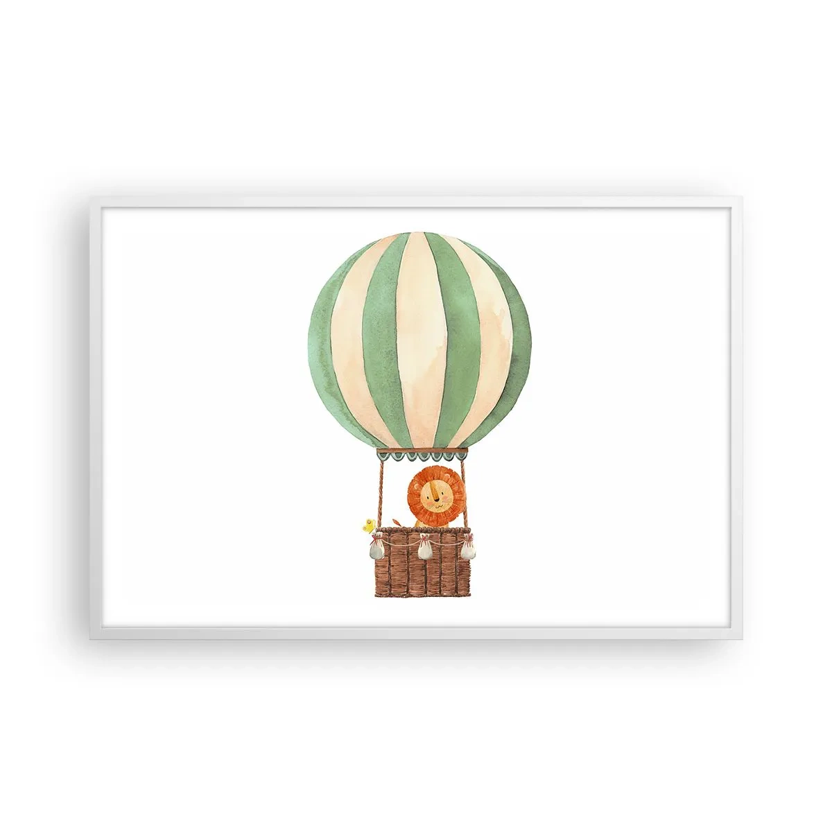 Affisch i vit ram - Leons resor - 91x61 cm